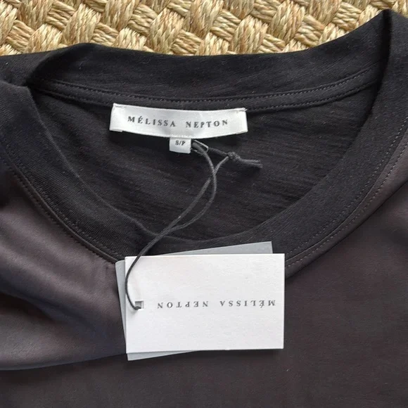 Melissa Nepon Josh satin muscle tee black small - Picture 2 of 4